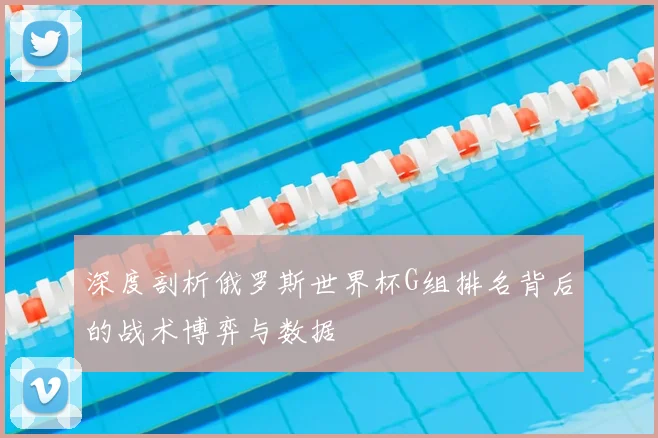 深度剖析俄罗斯世界杯G组排名背后的战术博弈与数据
